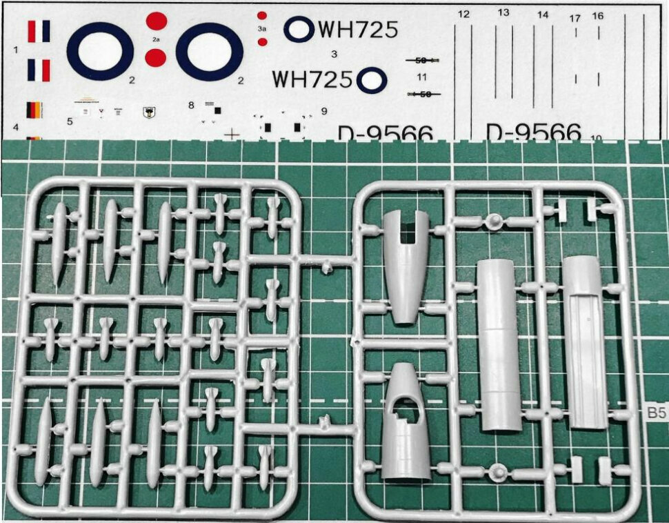 Сборная модель Самолёт E.E. Canberra B Mk-2 (1/144) Amodel 1426 — фото 1