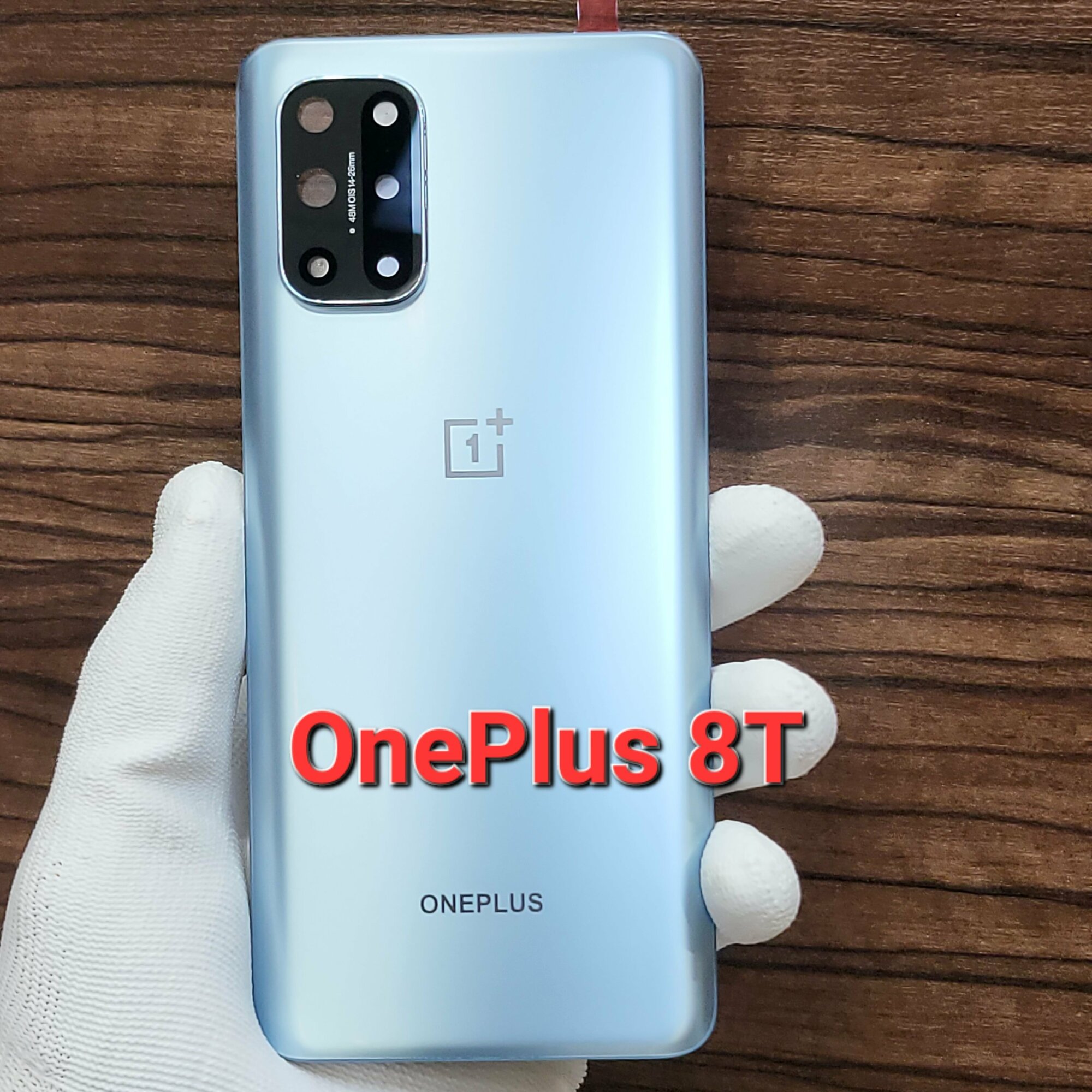 Крышка для OnePlus 8T оригинальная (заднее стекло) цвет: Серебристый