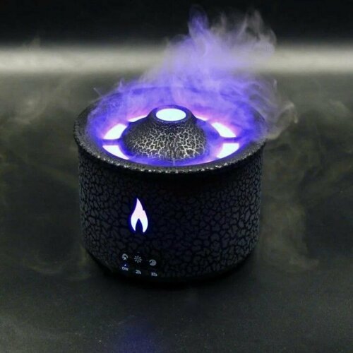 Ароматический диффузор увлажнитель воздуха Вулкан с подсветкой черный 179900₽