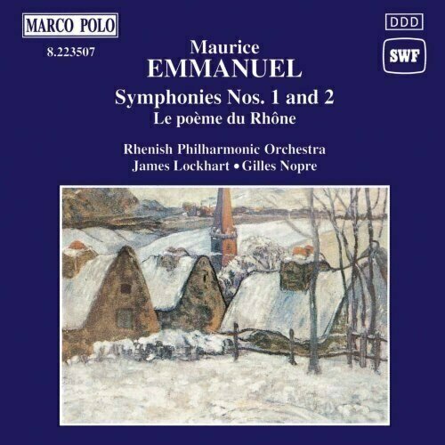 AUDIO CD Emmanuel & Lockhart & Rhonish Philharmonic: Symphonies 1 & 2. 1 CD