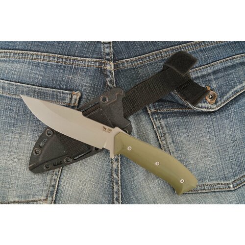 фото Нож туристический "егерь", сталь k110, рукоять g10 олива saro