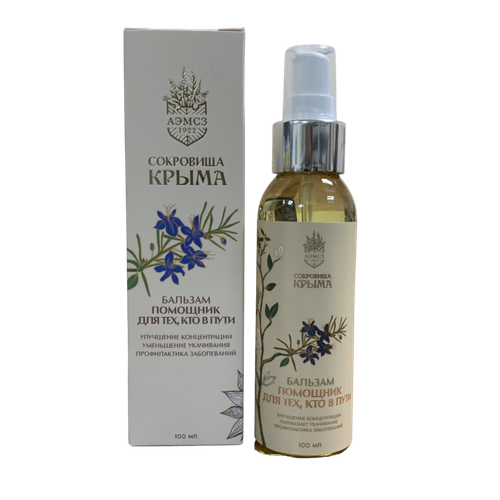 Аэмсз Сокровища Крыма Бальзам «Помощник» для тех, кто в пути алуштинский, уменьшает симптомы укачивания, 100 мл