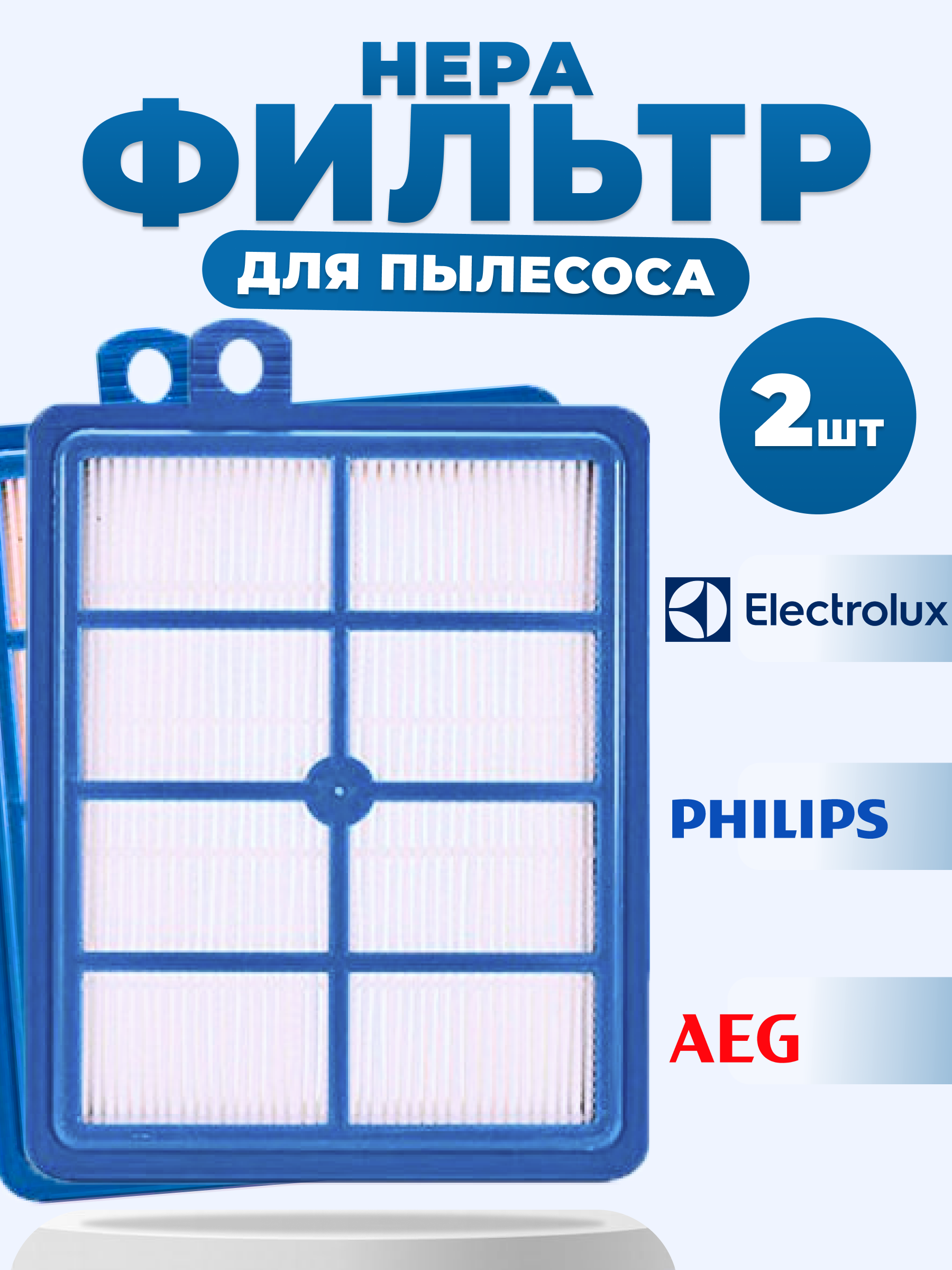Нера фильтр для пылесоса Samsung, Electrolux, Bork PL048/FC8038/01/FC9176 150мм*120мм*24мм