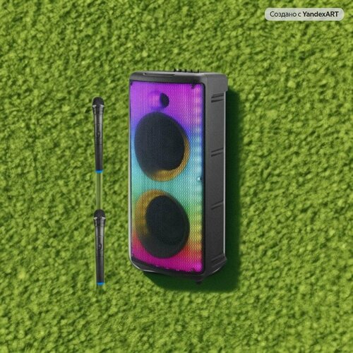 Колонка акустическая портативная Караоке 6238 Portable HiFi 70ВТ светодиодная подсветкапульт2 микрофонаbluetooth AUXUsbFMАудио вход 1297000₽