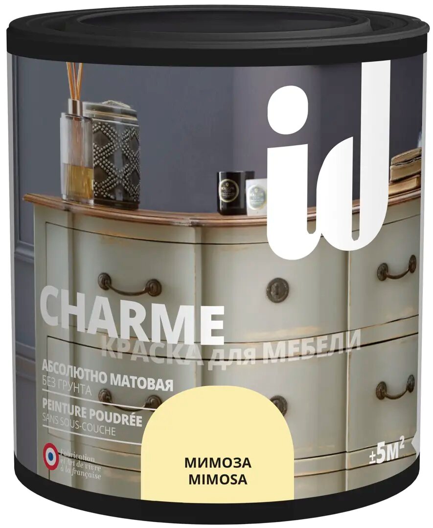 Краска для мебели ID Charme цвет мимоза 0.5 л