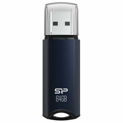 64Gb - Silicon Power Marvel M02 Silver SP064GBUF3M02V1S флешка usb silicon power marvel m02 128гб usb3 0 серебристый [sp128gbuf3m02v1s]