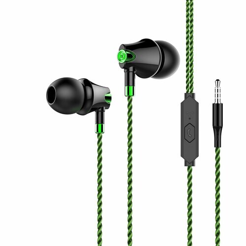 Наушники проводные MORE CHOICE 4627151193496 G26 Green 37900₽