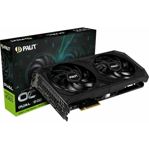Видеокарта Palit PCI-E 40 RTX4060 DUAL OC NVIDIA GeForce RTX 4060 8192Mb 128 GDDR6 183017000 HDMIx 4060000₽