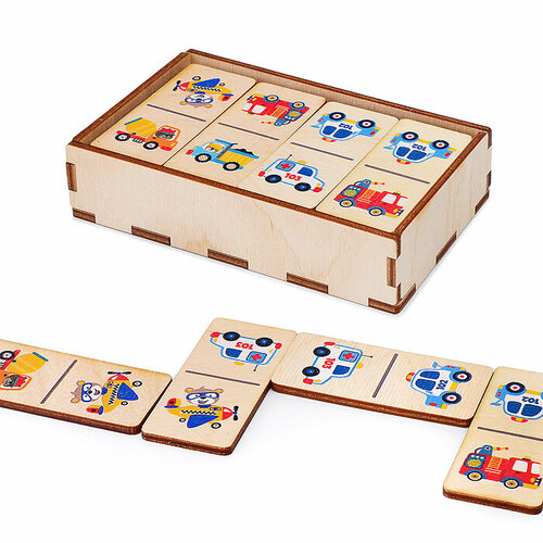 Домино Транспорт домино детское лесная мастерская транспорт деревянное настольная игра 28 элементов