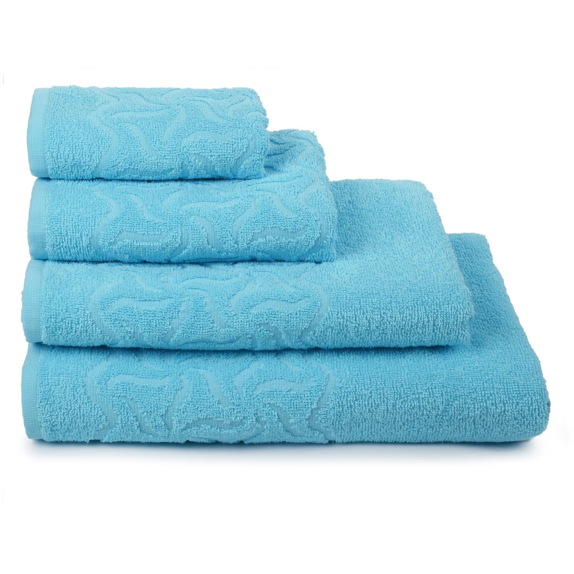 Полотенце банное Cleanelly, Махровая ткань, 100x150 см, голубой, 1 шт.