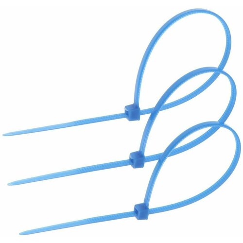 Хомут нейлоновый пластик для стяжки 25х150 мм синий в уп 100 шт 274₽