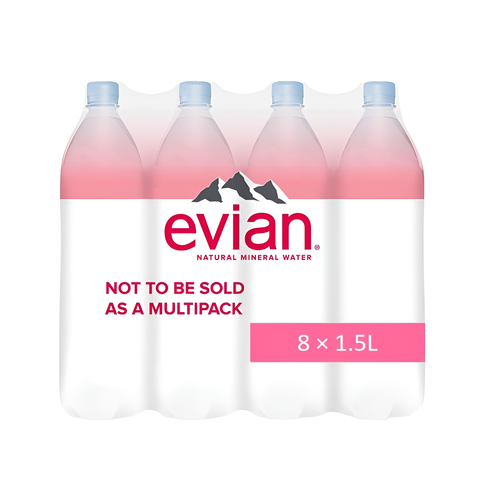 Вода минеральная природная Evian (Эвиан) 1,5 л х 8 шт, б/г пэт