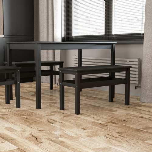 Банкетка из натуральной березы Siberian Birch Simplex, размер 81x33x45,5 см, цвет венге