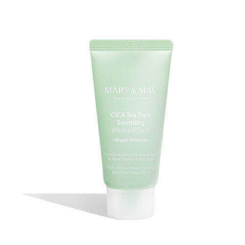 Маска для лица глиняная | Mary&May Cica TeaTree Soothing Wash off Pack 30g маска для лица глиняная deoproce deorpoce mud wash off pack 100g