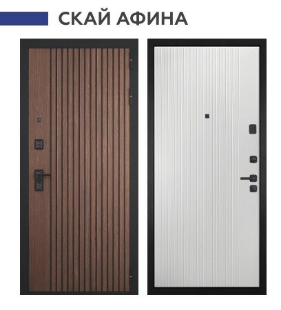 Квартирная дверь Скай Афина Гл. панель внутри белая, правая 960*2070 мм