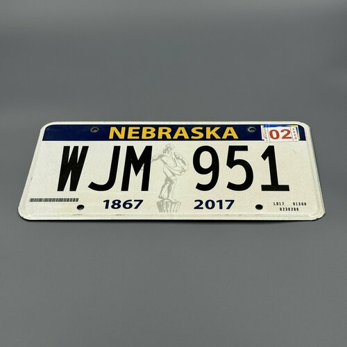 Автомобильный номер штата Небраска, металл, краска, США, 2000-2020 гг.