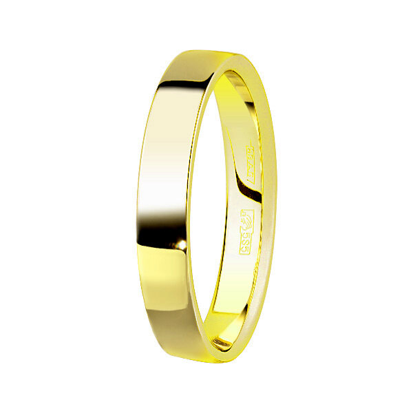 Кольцо обручальное Юверос, желтое золото, 585 проба