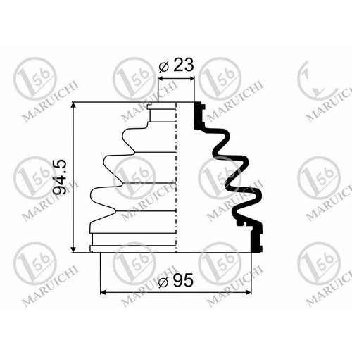 IPSASP_05-413 Пыльник шруса наружный NISSAN CEFIRO A32, A33 94-06, TERRANO R50, ATLAS F23 92-02