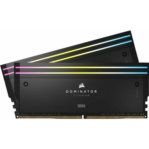 Оперативная память Corsair DOMINATOR TITANIUM RGB 32 ГБ (2x16 ГБ) DDR5 6400 МГц, черный 2x16 ГБ (CMP32GX5M2B6400C32)
