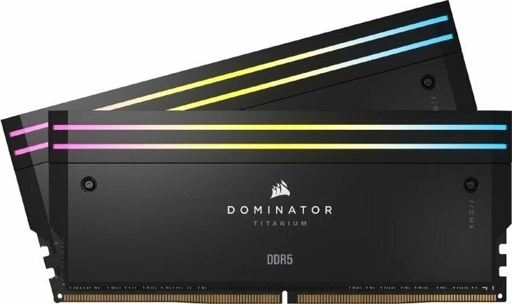 Оперативная память Corsair DOMINATOR TITANIUM RGB 32 ГБ (2x16 ГБ) DDR5 6400 МГц, черный 2x16 ГБ (CMP32GX5M2B6400C32)