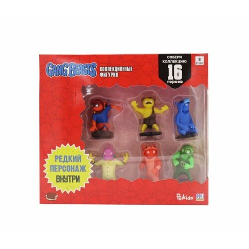 Набор фигурок Gang Beasts коробка Deluxe 8 шт желтый герой с усами GB2070-B 5990₽