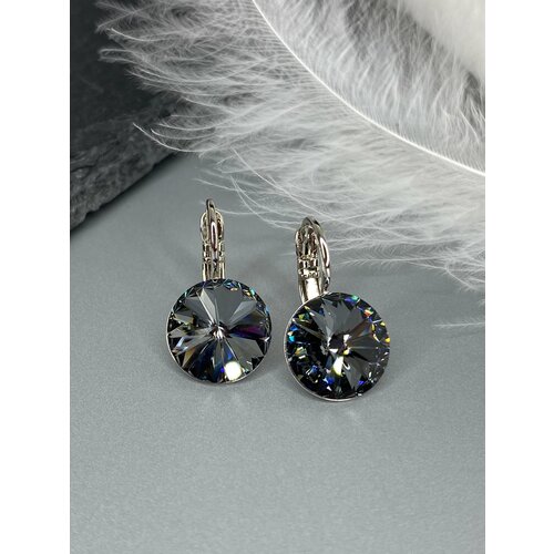 Серьги Amante crystal кристаллы Swarovski размер 12 мм черный 2405₽