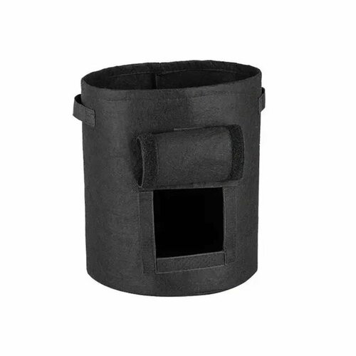 Горшок для выращивания овощей из фетра, 25л черный