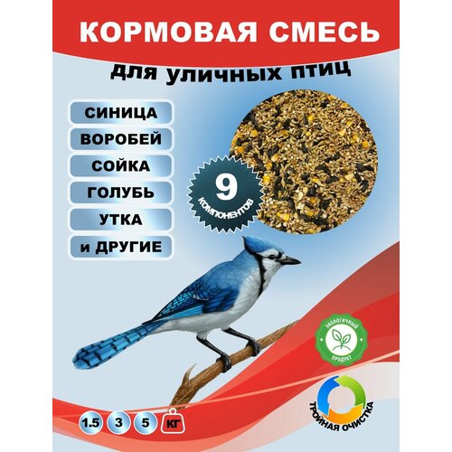 Смесь для уличных диких и лесных птиц корм karr для диких птиц в садах и парках 1000 гр
