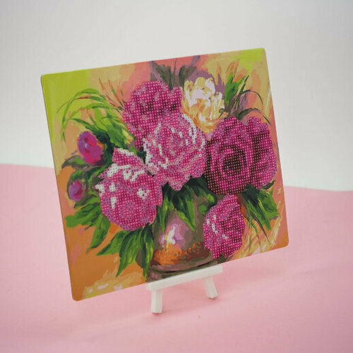 Алмазная мозаика ILikeGift Цветы частичная выкладка пластиковая подставка 2125 см JA21094 473₽