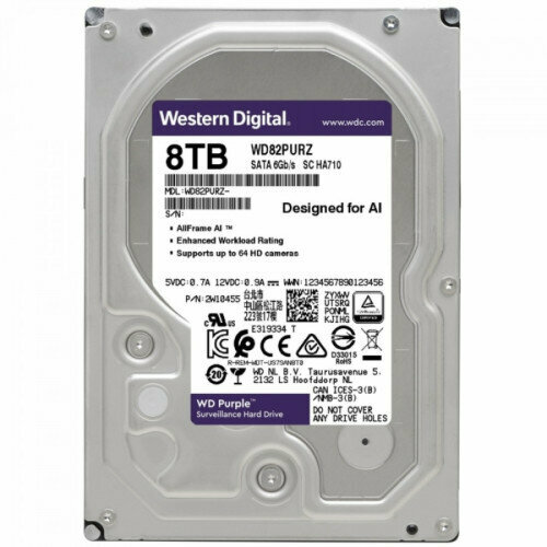 Жесткий диск 8TB WD Purple WD84PURZ Serial ATA III 5640- rpm 128Mb 35 24100₽
