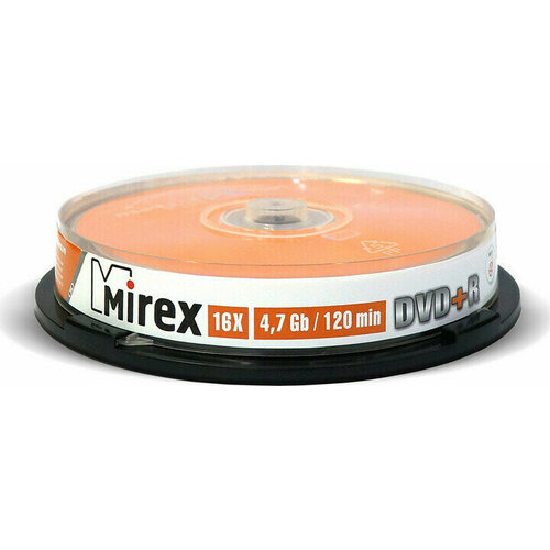 комплект 5 упаковок носители информации dvd r 16x mirex cake 10 ul130013a1l DVD+R Носители информации DVD+R, 16x, Mirex, Cake/10, UL130013A1L