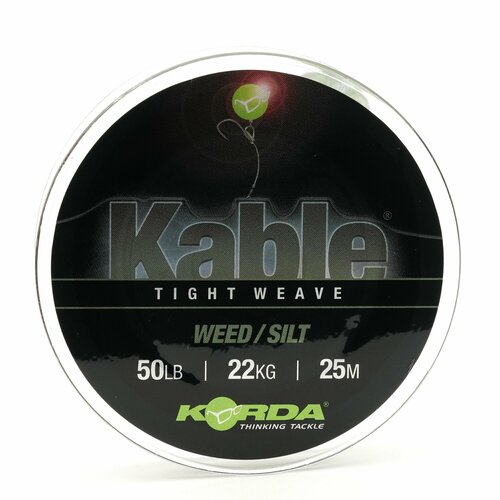 Лидкор KORDA Kable Tight Weave Leadcore Weed/Silt 50lb 25m