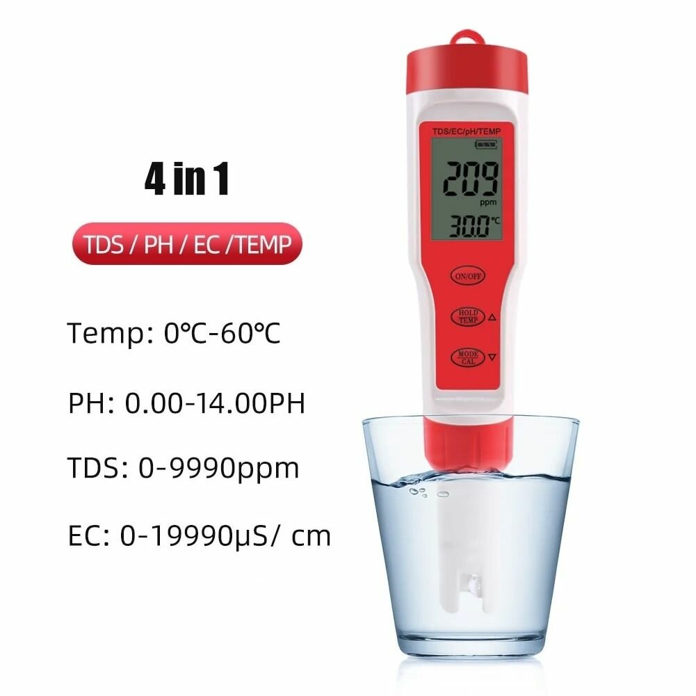 TDS/EC/pH/TEMP-метр EZ-9908WL