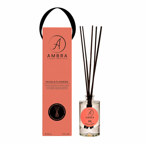 Аромадиффузор Ambra Мускус и цветы (Musk & Flowers), 50 мл
