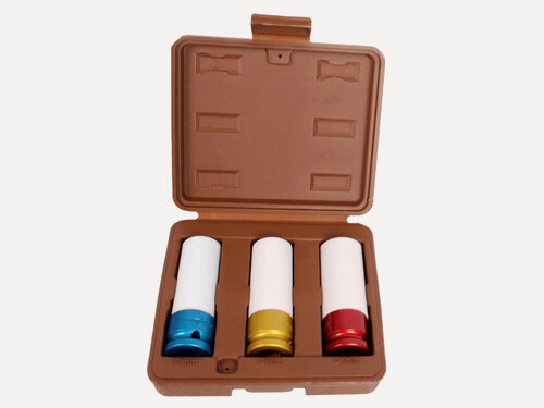 Изображение товара Набор головок OMBRA высоких ударных тонкостенных 1/2 для дисков 3 предмета