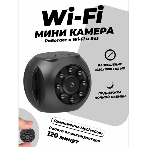 Мини камера Wi-Fi - Беспроводная IP камера видеонаблюдения 2550₽