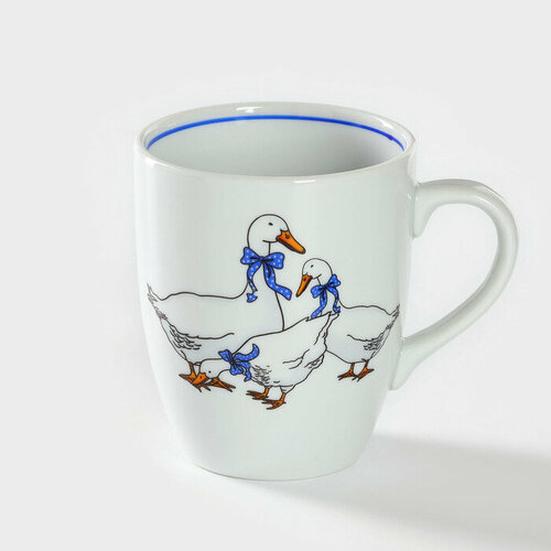 Добрушский фарфоровый завод Кружка фарфоровая Гуси 300 мл 468₽