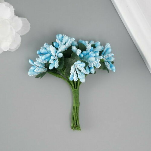 Букет декоративный Ягодки длина 95 см голубой 12 шт 463₽