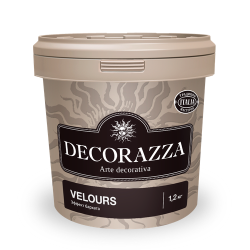 Декоративное покрытие Decorazza Velours с эффектом бархата 1,2 кг