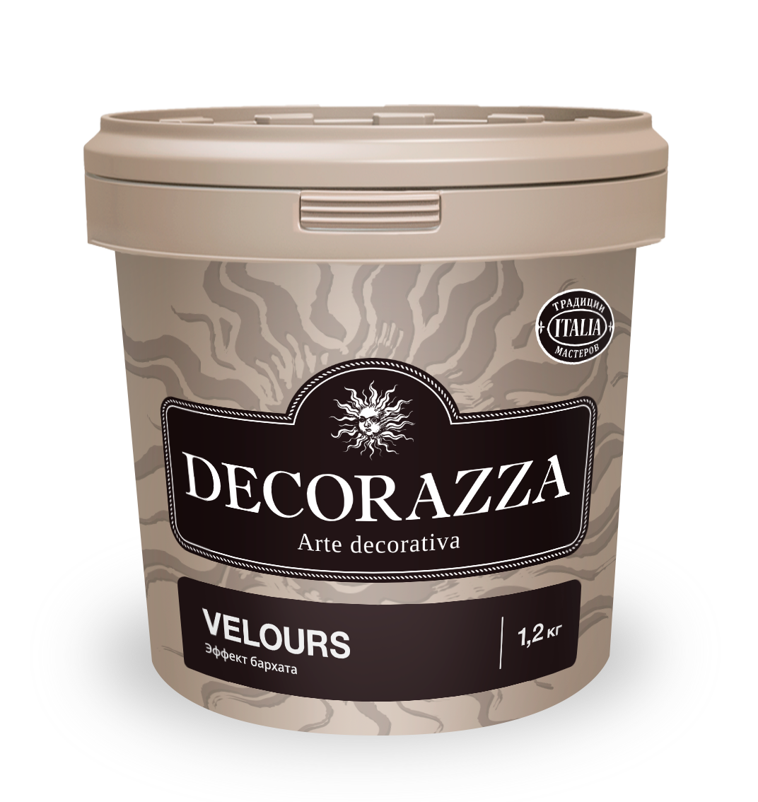 Декоративное покрытие Decorazza Velours с эффектом бархата 12 кг