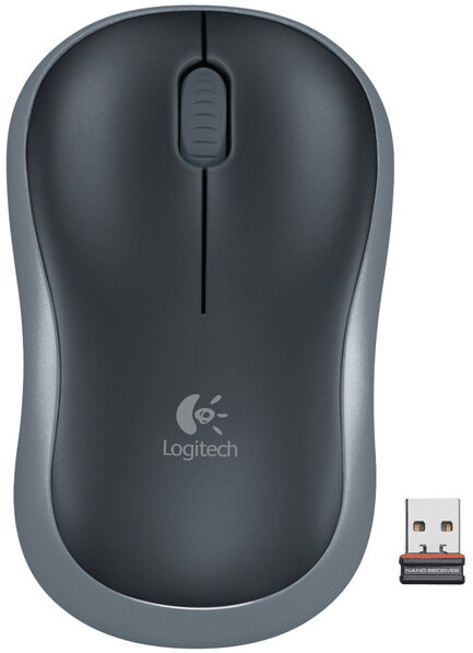 Мышь беспроводная Logitech M185 серый USB + радиоканал