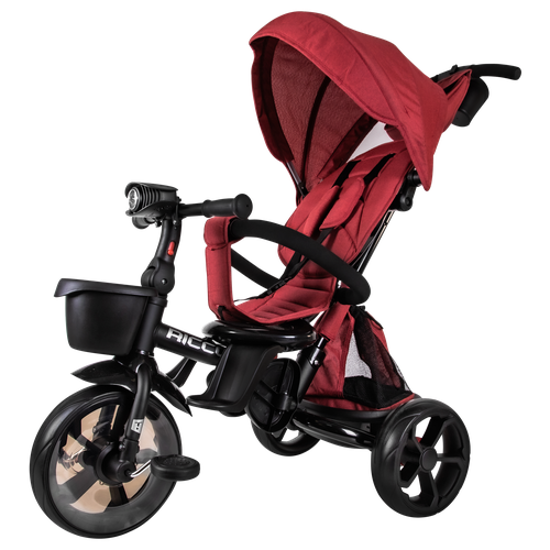 Велосипед детский трехколесный с ручкой TechTeam Ricco красный 10780₽