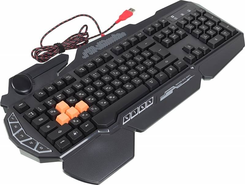 Клавиатура A4Tech Bloody B314 черный USB Multimedia Gamer LED (подставка для запястий)