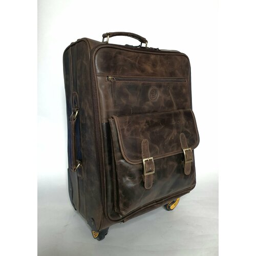 Умный чемодан Black Buffalo, 50 л, размер M, темно-коричневый