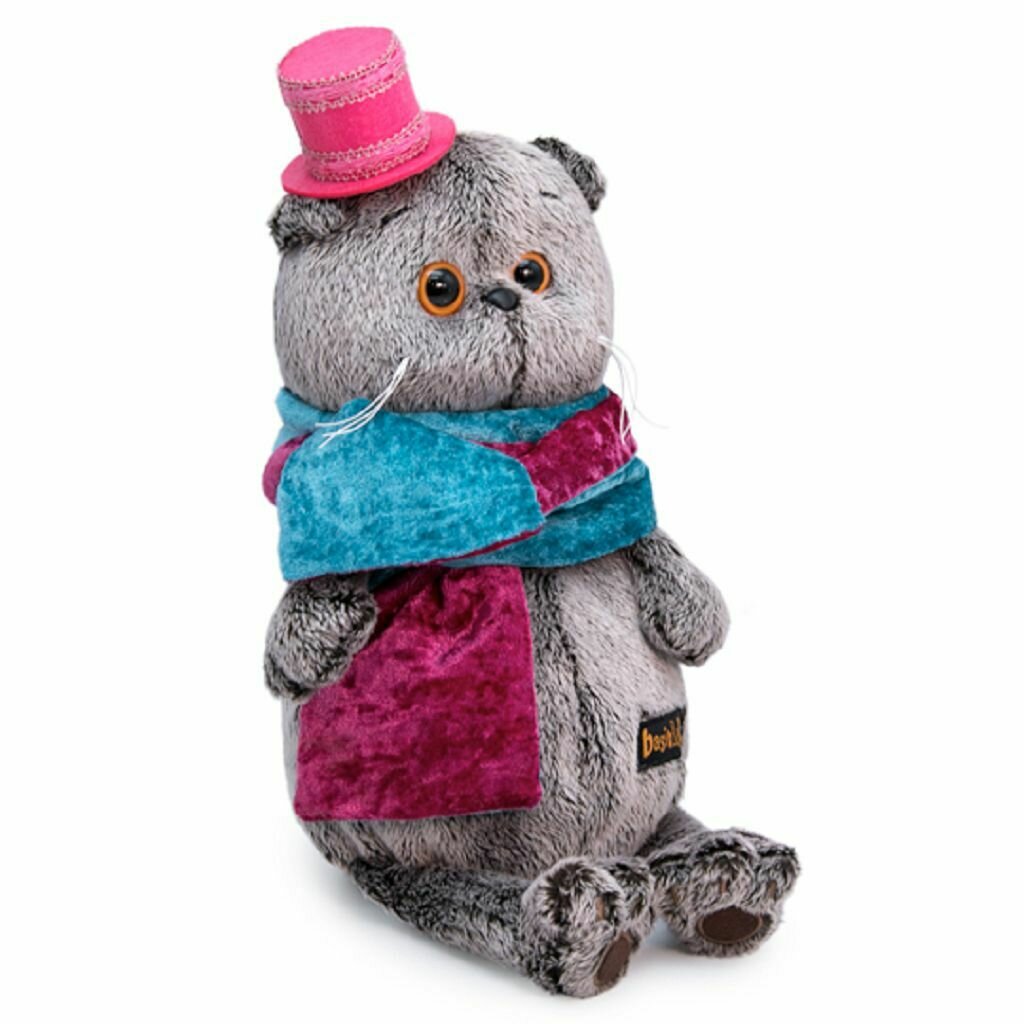 Budi Basa Мягкая игрушка Кот Басик в бархатном кашне, 30 см - фото №6