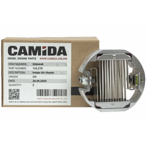 Подогреватель впускного воздуха газель дв. Cummins ISF2.8 5285962, 5264448 (круглый), 143.270 - CAMIDA