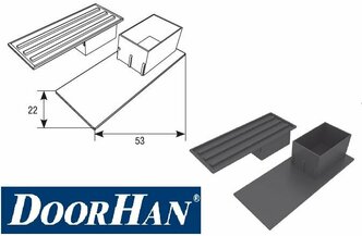 Заглушка для направляющего роллетного профиля PB53 (DoorHan) цвет белый/1шт. (принадлежности для рольставен)