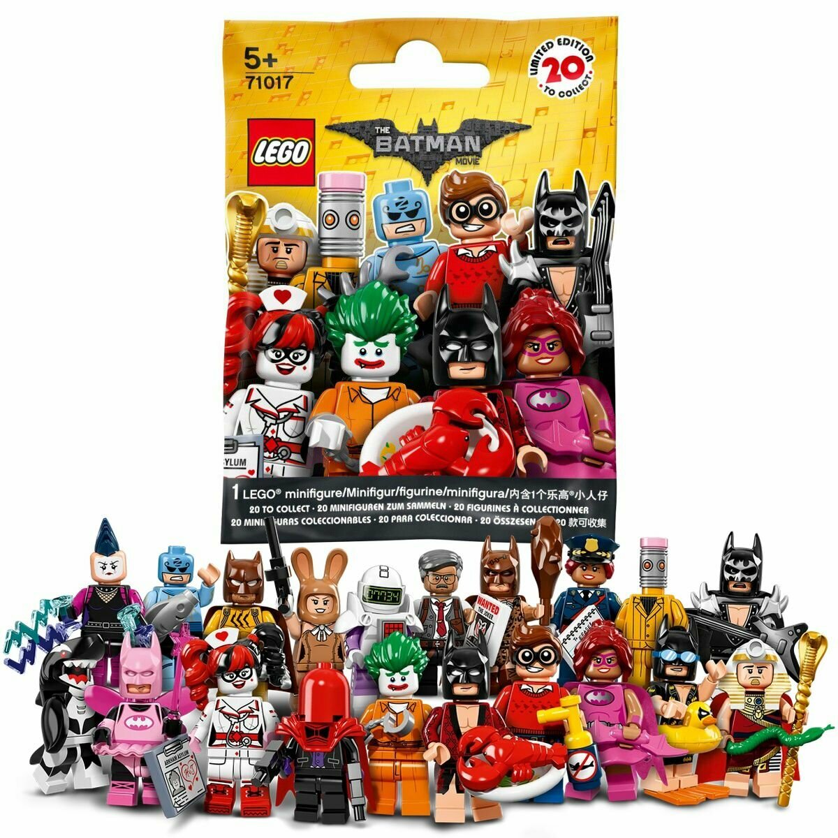 Полный комплект минифигурок лего Фильм: Бэтмен 71017. MINIFIGURES The LEGO Batman Movie set 20 штук. Вся коллекция