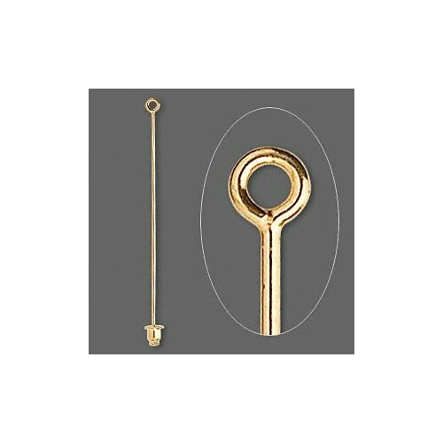 Основа для булавки-броши 64мм с петелькой позолоченная 330₽