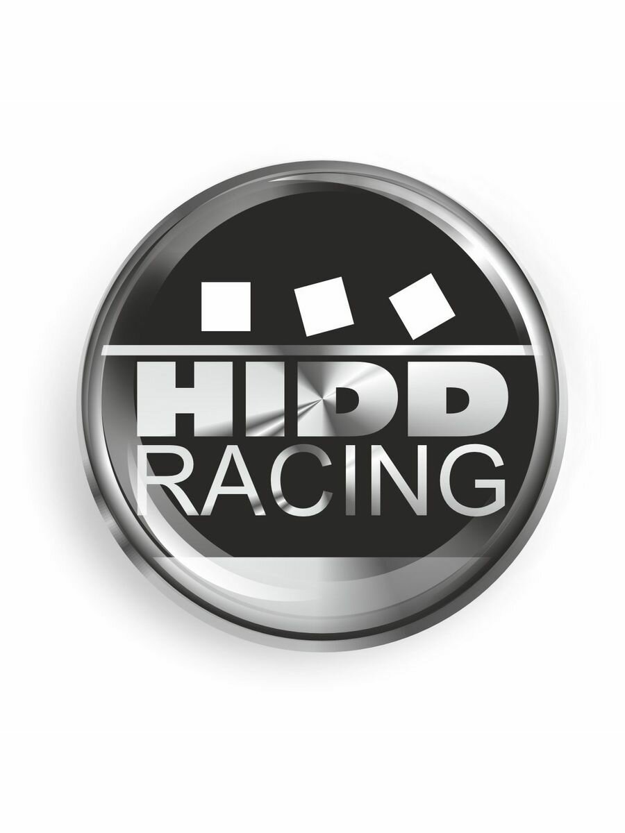 Наклейка 50х50мм  HIDD RACING   2   Арт рэйсинг